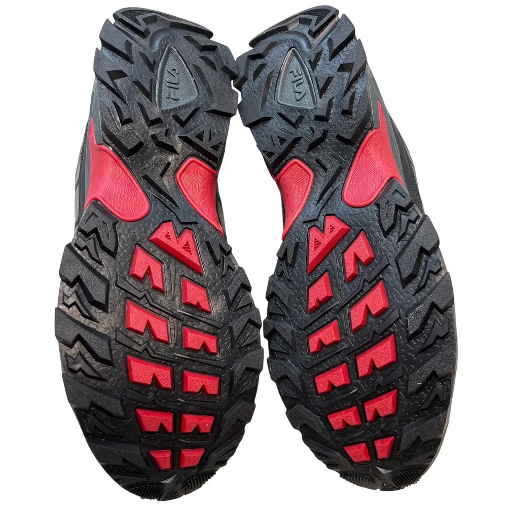 Fila Men's Athletic Shoes Sneakers Dark‎ Gray Red Lace Up Size 12